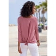 thumbnail image 5 of LASCANA Women's Slit Back 3/4 Sleeve Top Ties, 5 of 6