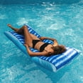 thumbnail image 4 of Big Joe Kona Pool Float, Ripple Blue, Doubled-Sided Mesh, Quick Draining Fabric, No Inflation Needed, 4 of 8