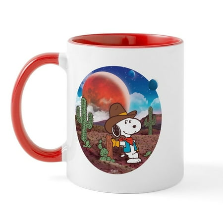 

CafePress - Snoopy Space Cowboy Mugs - 11 oz Ceramic Mug - Novelty Coffee Tea Cup