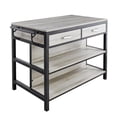 thumbnail image 3 of Steve Silver Carson Weathered Driftwood Counter Height Dining Table, 3 of 6