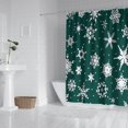 thumbnail image 2 of Green Christmas Snowflake Pattern Shower Curtain 84"x72" ,Bathroom Decorative Shower Curtains Set with 12 Hooks,Modern Waterproof Washable Shower Curtain, 2 of 6