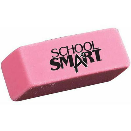 School smart Beveled End Latex-Free Small Smudge-Free Eraser, 1.88