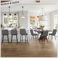 thumbnail image 5 of Dycanpo 26”H Bar Stools Set of 3, Double-Layer Upholstered, for Home Kitchen, Grey, 5 of 7