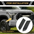 thumbnail image 2 of Ofertas Únicas 1 Juego de Cubierta de Ventilación de Rejilla de Faros para Toyota Tacoma 16-23 Cubierta de Inserciones de Rejilla de Malla de Faros Patrón de Fibra de Carbono ABS Negro, 2 of 6