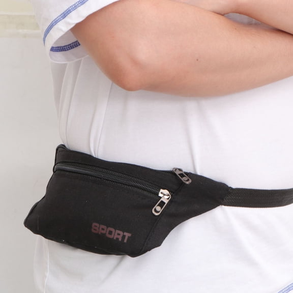 LABSERRON 1Pcs Outdoor Running Waist Pack for Men and Women with Canvas and Waterproof 11.8x0.4x4.3in