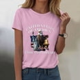 thumbnail image 2 of Duqingm Custom Usa Eagles 250th Anniversary Women's 250th America Anniversary Casual Printed Crew Neck T-Shirt USA Flag Tee 250 Years of Freedom Shirt Pink,M, 2 of 7