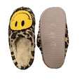 thumbnail image 5 of PacificPlex Womens Smiley Fuzzy Preppy Smile Slippers Retro Cozy Comfy Plush Warm Slip-on Happy Face Slippers Winter Casual Indoor Soft Fluffy House Shoes (5-6, Leopard), 5-6, Leopard, 5 of 7