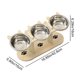 thumbnail image 3 of Soporte de madera para comederos de mascotas con cuencos inclinados: comedero elevado para gatos y perros, base de madera maciza antideslizante para una fácil limpieza., 3 of 6