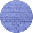 thumbnail image 1 of Ahgly Tapis d'Intérieur Lavable en Machine Carré Bleu Denim Transitionnel, 3 Pieds Carré, 1 of 7