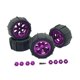 thumbnail image 3 of 4 ruedas y neumáticos para coche RC. Reemplaza los bujes hexagonales resistentes modificados por ti mismo. Púrpura, 3 of 9