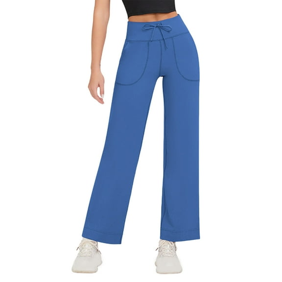 Tbopshirt Yoga Pants for Women Straight Leg Long,Solid Color Hip Lift Fitness High Waist Elastic Exercise Yoga Pants Plus Size,S-XXXL