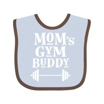 Inktastic Mom's Gym Buddy Fitness Workout Boys or Girls Baby Bib