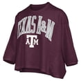 thumbnail image 2 of Women's Pressbox  Maroon Texas A&M Aggies Midi Arch Over Logo Oversized T-Shirt, 2 of 3