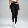 thumbnail image 6 of Dzrciro Yoga Pants Women, Plus Size Elastic High Waist Color Block Cross Yoga Leggings, Breathale Soft Daily Walking Bottoms S-3XL, 6 of 8