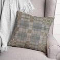 thumbnail image 3 of Creative Products Navy Tan Plaid 16 x 16 Spun Poly Pillow, 3 of 3