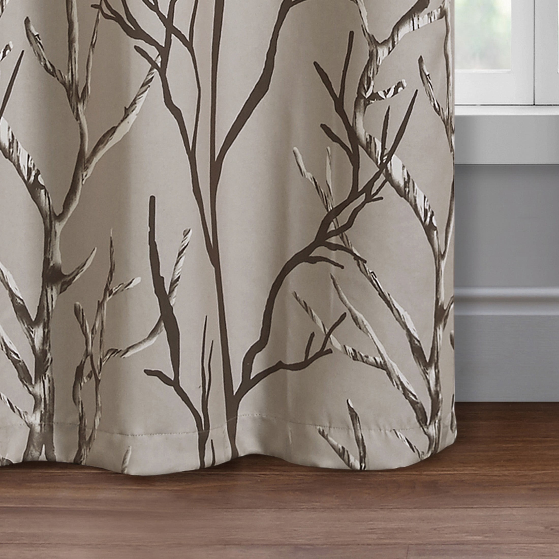 VCNY Home Kingdom Brown Branch Grommet Blackout Curtain, 40" x 84"
