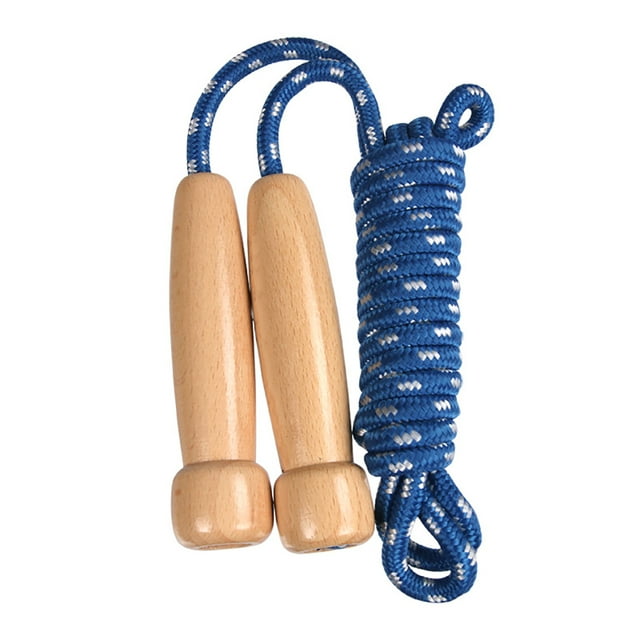 8.9ft Kids Jump Rope Adjustable Ergonomic Wood Handle Skipping Rope Jumping Rope