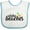 White and Blue, variant on Inktastic Hawaiian Pineapple Aloha Beaches Boys or Girls Baby Bib