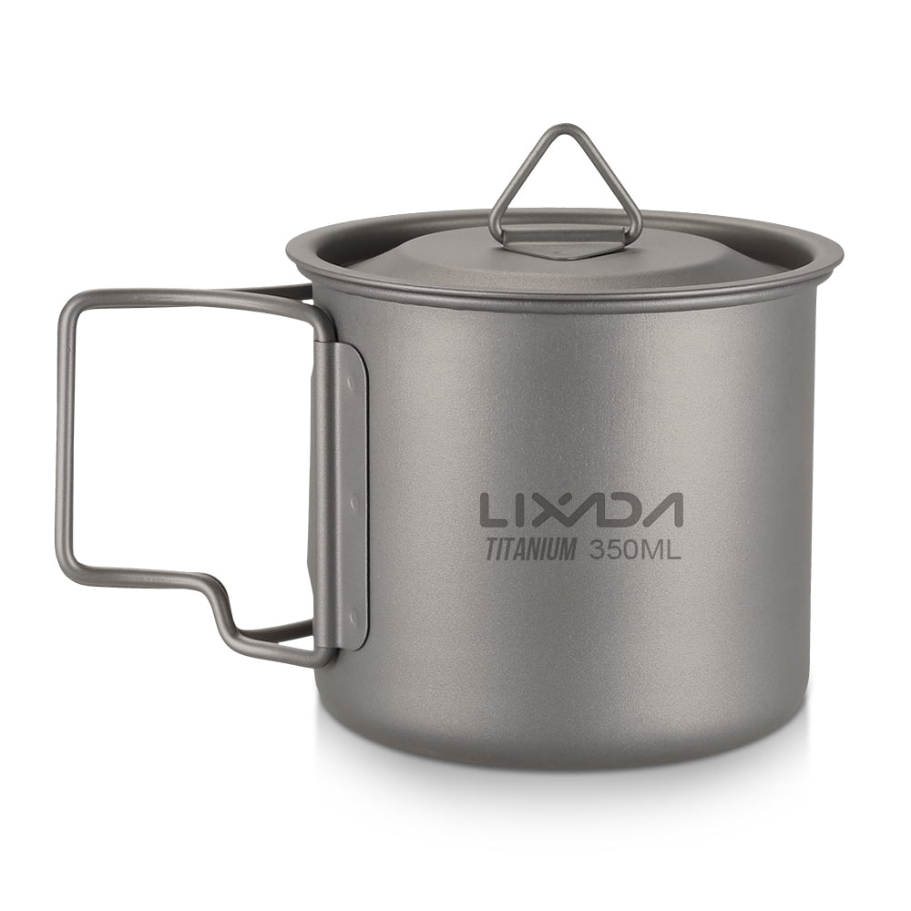 Portable Camping Titanium Cup Ultralight Outdoor Picnic Hiking Cooking Water Mug 