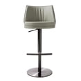 thumbnail image 4 of Gala Light Grey Vegan Leather on Black Adjustable Stool, 4 of 5
