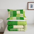 thumbnail image 5 of Manfei Modern Checkered King Size Comforter Sets,Geometric Check Comforters King Size,Green Yellow,Reversible,3pcs,1 Comforter and 2 Pillowcases,3pcs,1 Comforter and 2 Pillowcases, 5 of 7