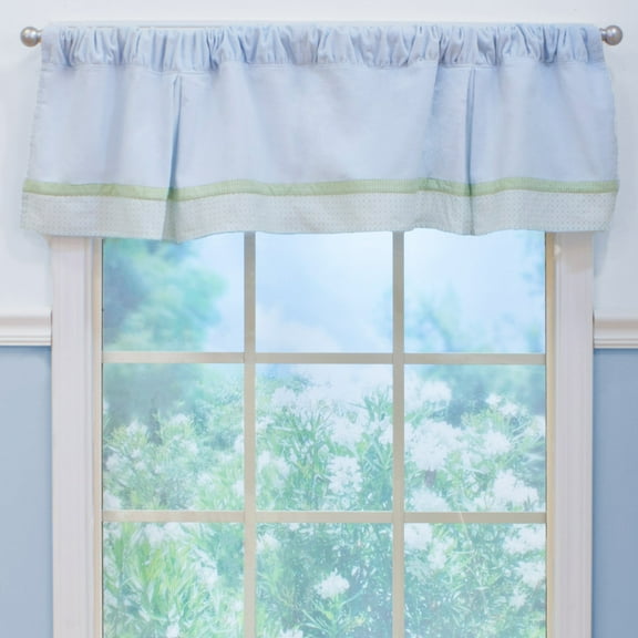 Blue Mini-Corduroy Window Valance