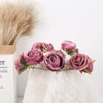thumbnail image 5 of Artificial Purple Flowers Rose Artificial Flowers Bulk Heads Dried Silk Flowers Fake Roses Heads for Bouquet of Flowers Artificial Floral Arrangements (Purple), 5 of 5