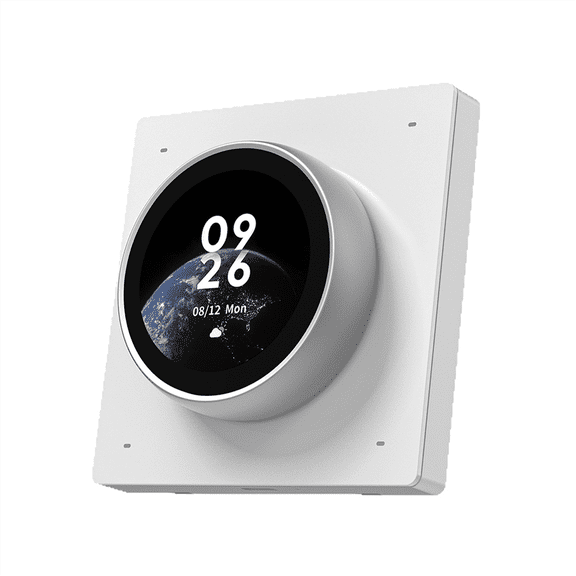 Tuya WiFi Smart Knob Central Control Screen Touch Rotate 3 Relays 4 Buttons Programmable Scene Switch RTOS New System,1 * Knob Central Control Screen,White