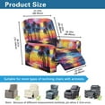 thumbnail image 6 of SCRAWLGOD Palm Tree Sunset Recliner Chair Covers Stretch Chair Cover for Electric Recliner Slipcovers 4-Piece Lazyboy 1 Seat Sofa Cover Furniture Protector with Pocket for Pets Dogs, 6 of 7