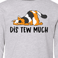 thumbnail image 4 of Inktastic Napping Dis Tew Much Longhair Calico Cat Long Sleeve Youth T-Shirt, 4 of 5