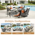 thumbnail image 5 of Vcatnet 5 Pieces Patio Furniture with Swivel Chairs, High Back Outdoor Conversation Set, All-Weather Wicker Sectional Furniture Set, Gray, 5 of 10