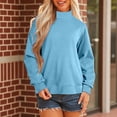 thumbnail image 6 of GUACER Mock Neck Sweatshirts for Women Oversized Soft Long Sleeve Casual Pullover Tops, 6 of 8