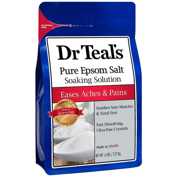Dr Teal's Pure Epsom Salt Soak, Therapeutic, Fragrance Free, 6 lbs -  Walmart.com