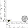 thumbnail image 6 of Gem Stone King 925 Silver and 10K Yellow Gold Black Onyx and Green Peridot Engagement Ring for Women | 2.20 Cttw | Oval 8X6MM | Gemstone December Birthstone | Size 6, 6 of 6