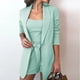thumbnail image 2 of Conjuntos de mujer Traje de mujer de tres piezas sólido con chaleco + Chaqueta de traje + Pantalones cortos Fridja  fhjkhfk456539, 2 of 8