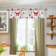 thumbnail image 3 of Yayeee Kitchen Valance Rod Pocket 54" x 18" Living Room Window Curtain, Gray Christmas Santa, 3 of 6