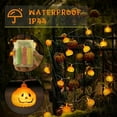 thumbnail image 3 of 19.5Ft 20LED Halloween String Lights, Holiday Pumpkin Lights-Waterproof Halloween Lights, Battert Operated String Lights for Indoor Outdoor Party Bedroom Home Festival Holiday Christmas Décor, 3 of 6