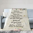 thumbnail image 5 of 50th Birthday Gifts for Women Wife Mom, Funny 50 Year Old Birthday Gifts, 50th Birthday Gift Ideas for Sister Bestie Friends Coworker, Happy 1973 Gifts for 50th Birthday Throw Blankets 60"×50", 5 of 6