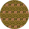 thumbnail image 1 of Ahgly Tapis d'Intérieur Lavable en Machine Carré Transitionnel Brun Cannelle, 3 Pieds Carré, 1 of 7