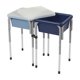 thumbnail image 1 of Mesa sensorial Back2School Express doble con tapas azul marino, 1 of 9