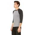 thumbnail image 3 of Bella + Canvas Unisex 3/4-Sleeve Baseball T-Shirt, 3 of 3