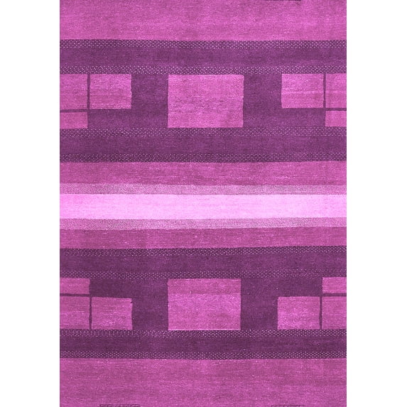 Ahgly Company Indoor Rectangle Abstract Purple Modern Area Rugs, 8' x 10'