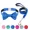 Blue, variant on Jumpress Bling Bow Tie Dog Collar and Leash set, Cute Girl Dog Collar with 5ft Leash for Small Dogs (Hot Pink, S)