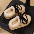 thumbnail image 4 of 2024 Nueva tendencia de invierno, pantuflas de felpa antideslizantes cálidas y acogedoras para interiores concisas para mujer, pantuflas de punta cerrada, zapatos de algodón para el hogar para mujer, 4 of 6