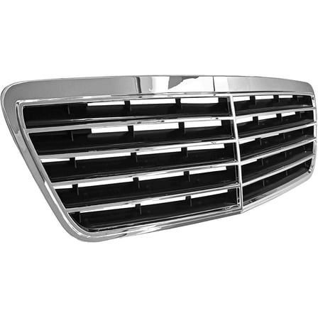 Front Chrome Center Grille Grill for Mercedes-Benz E320 E430 2000-2002 2003 21088006839040 2108800683 615343384535 2108800583 2108850053 2108850453 2118800583