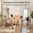 thumbnail image 6 of Antok Arched Full Length Mirror 76"x34", Standing Floor Mirror with Gold Frame, Durable Anti-Shatter Glass, Freestanding/Wall Mountable for Bedroom, Living Room, Dressing Room, 6 of 8