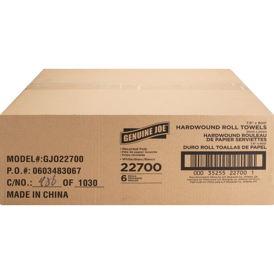 Genuine Joe Solutions Hardwound Roll Paper Towels, 6 Rolls photo 6