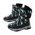 thumbnail image 4 of Otqutp Kids' Tie Dye Snow Boots Insulated Waterproof Faux Fu𝗿 Lined Warm Anti-Slip Winter Shoes for Boys Girls Outdoor, 4 of 9
