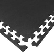 Greatmats Sport Plus Designer 10 mm Interlocking High Density Foam Tiles Black 25 Pack 2 ft. x 2 ft.