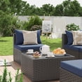 thumbnail image 2 of ELPOSUN 8 Pieces Patio Furniture Set with Fire Pit Table, Outdoor Furniture Sectional Rattan Sofa for Backyard Garden Navy, 2 of 11